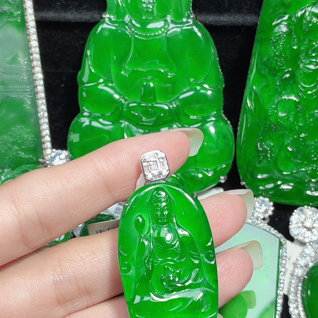 翡翠银S925镶嵌颈饰