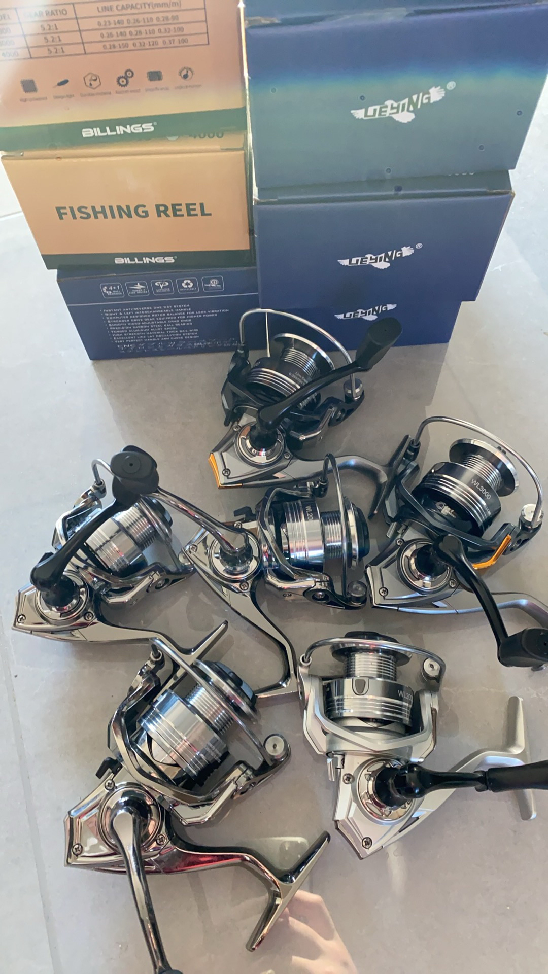 库存路亚纺车轮处理