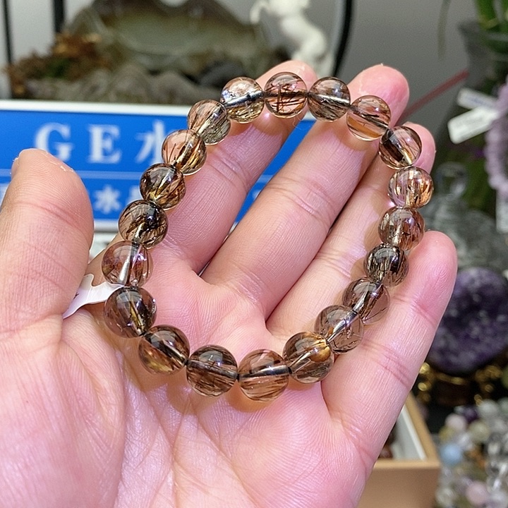 水晶手链未镶嵌黑金超七9.9