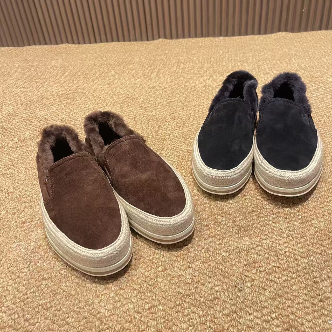 冬季一脚蹬懒人鞋保暖加绒单鞋乐福鞋休闲男士便鞋