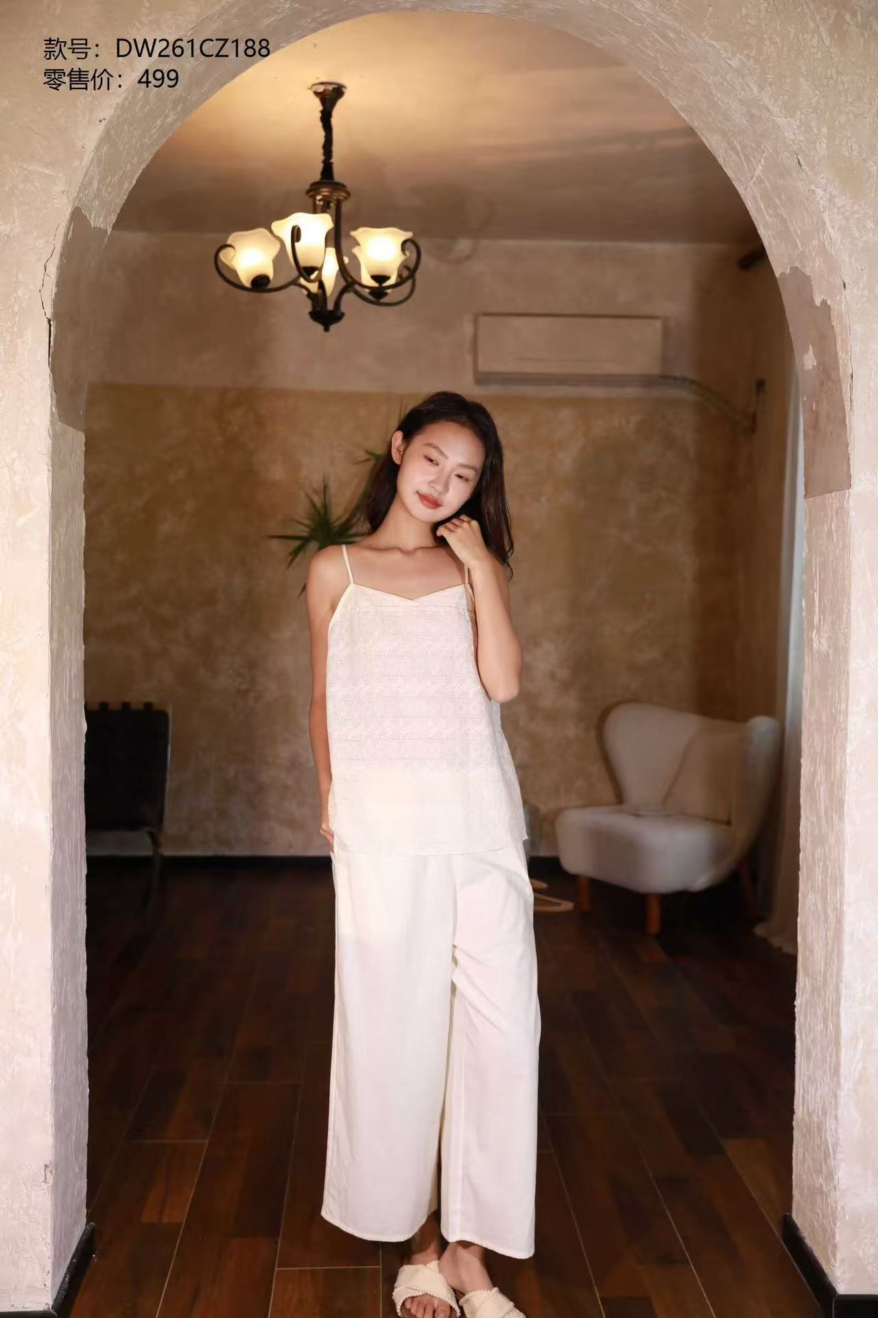 朵朵可可26春夏188蜂有约花不误系列吊带九分裤套装可外穿家居服