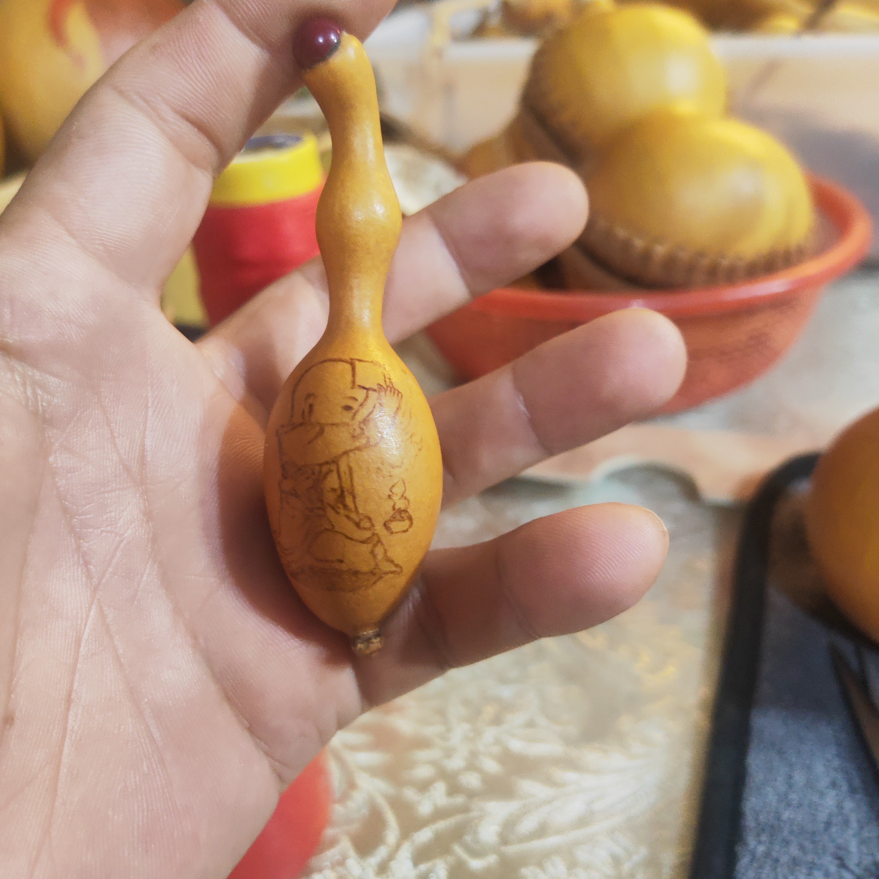天然蚂蚁葫芦烙画文玩收藏手把件