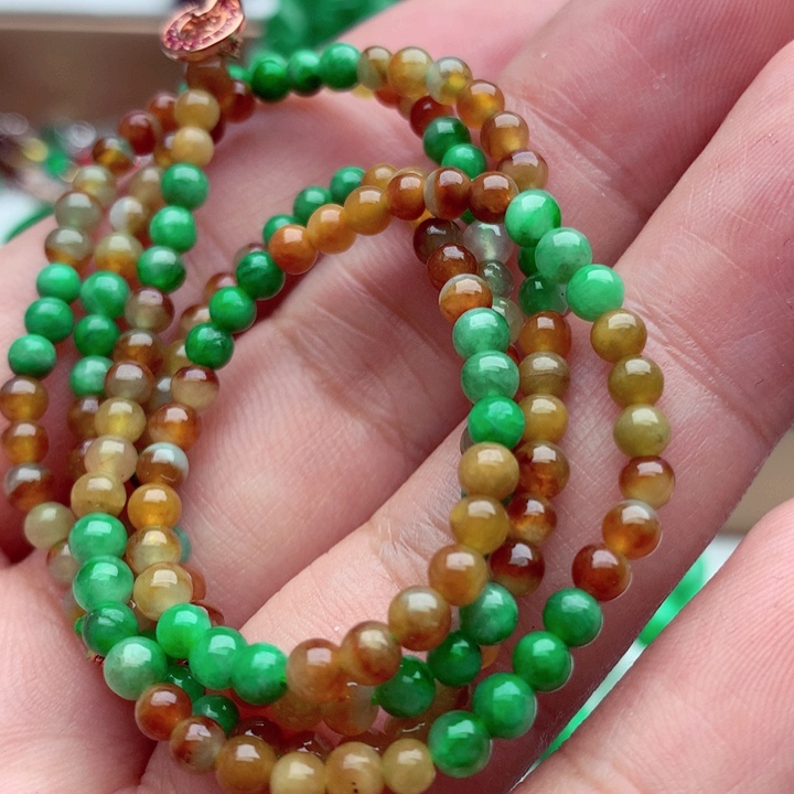 翡翠未镶嵌毛衣链