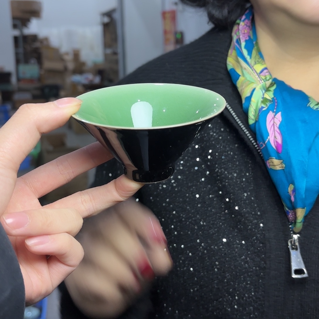 龙泉云间青瓷小米茶器
