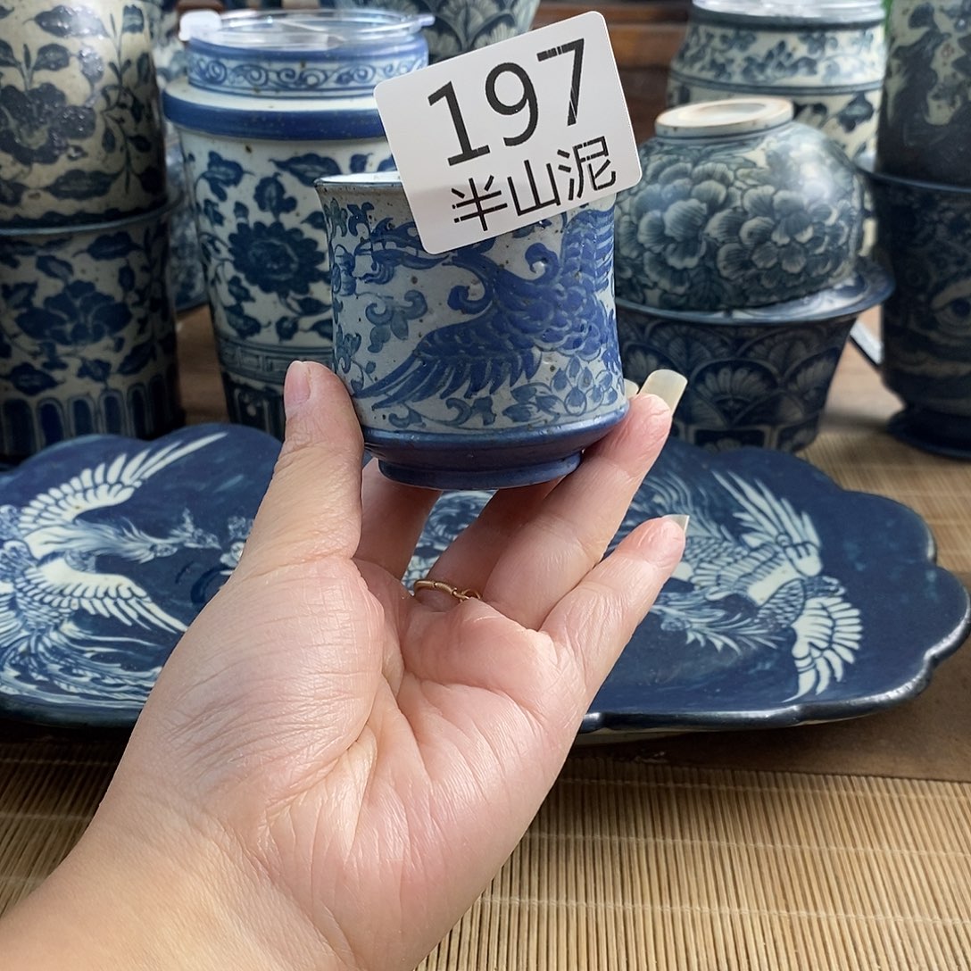 手工手绘青花高温陶瓷