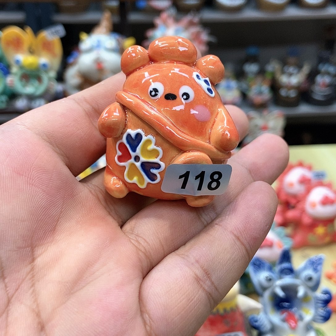 摆件直播间手工抽象陶瓷摆件118
