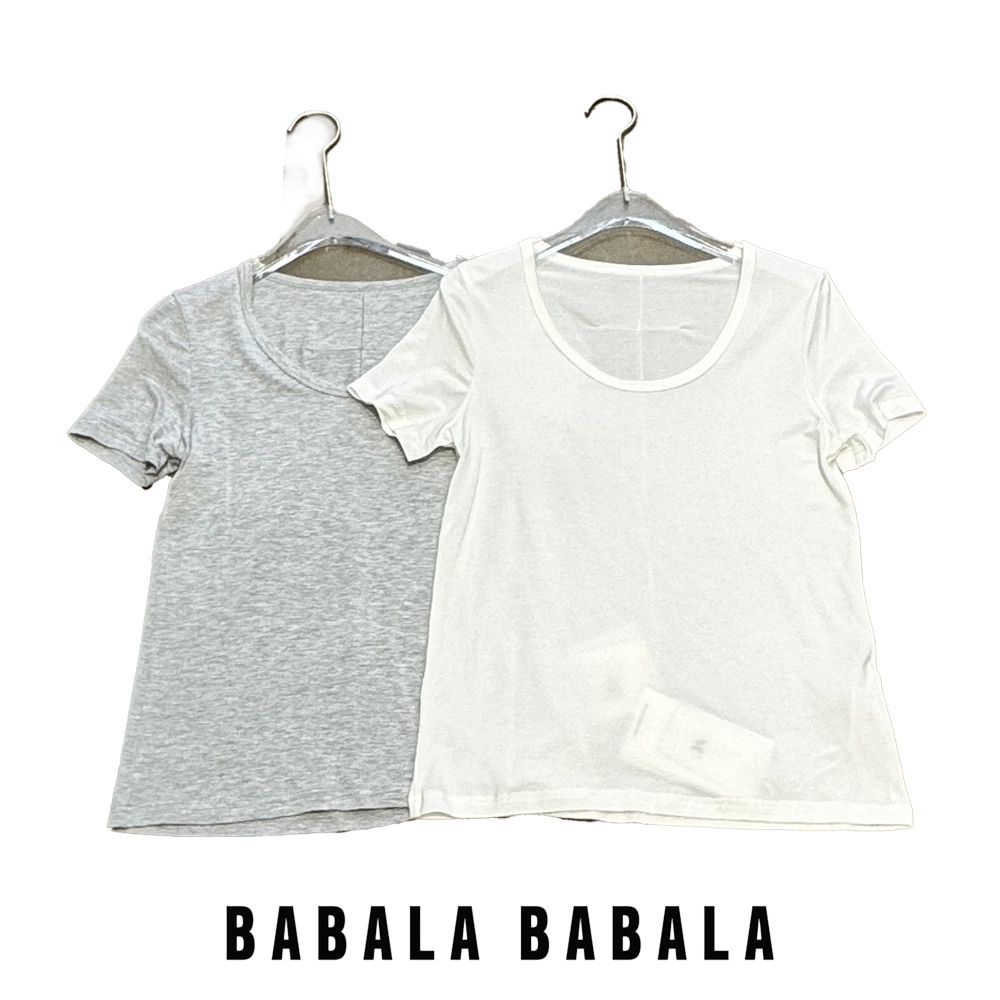 BABALA极简设计师打底半T恤款号S5420