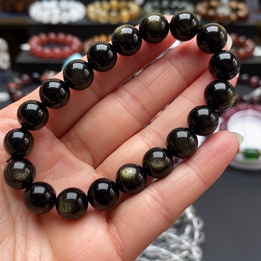 黑曜岩手链未镶嵌