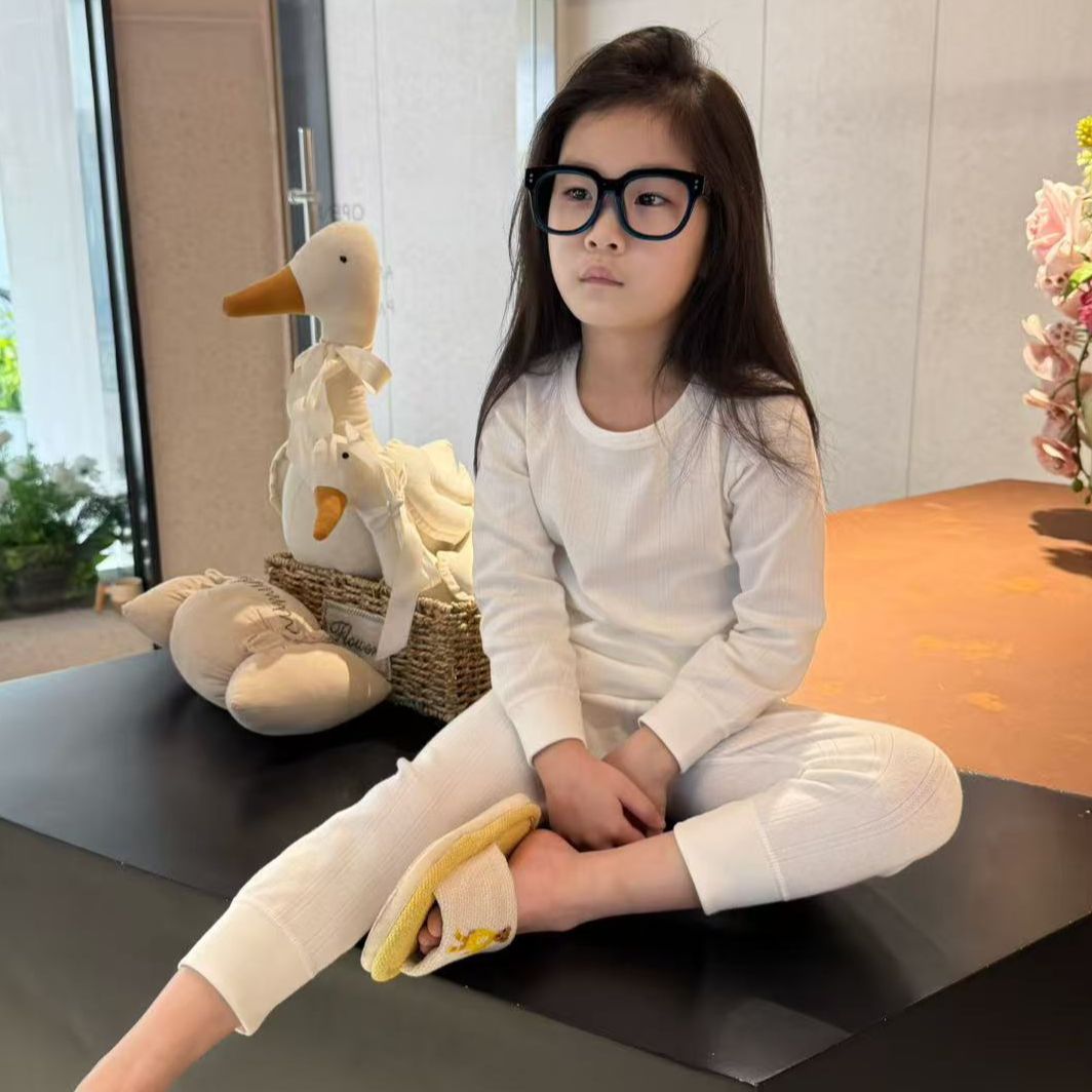 【巨舒服秋衣套装全棉100A类】白色内衣家居服纯棉秋衣秋裤套装