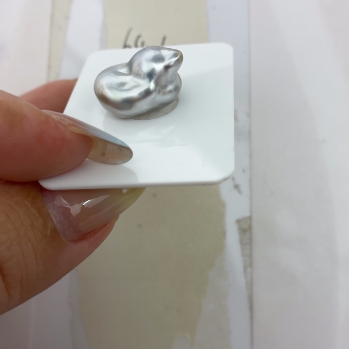 海水珍珠裸珠海水珍珠大溪地铂金灰keshi裸珠