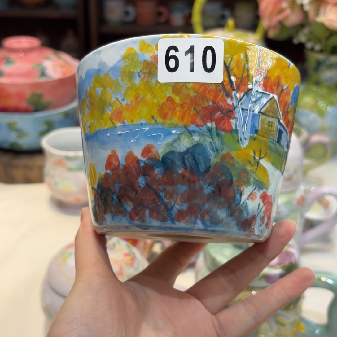 景德镇手绘高温釉下彩陶瓷茶具