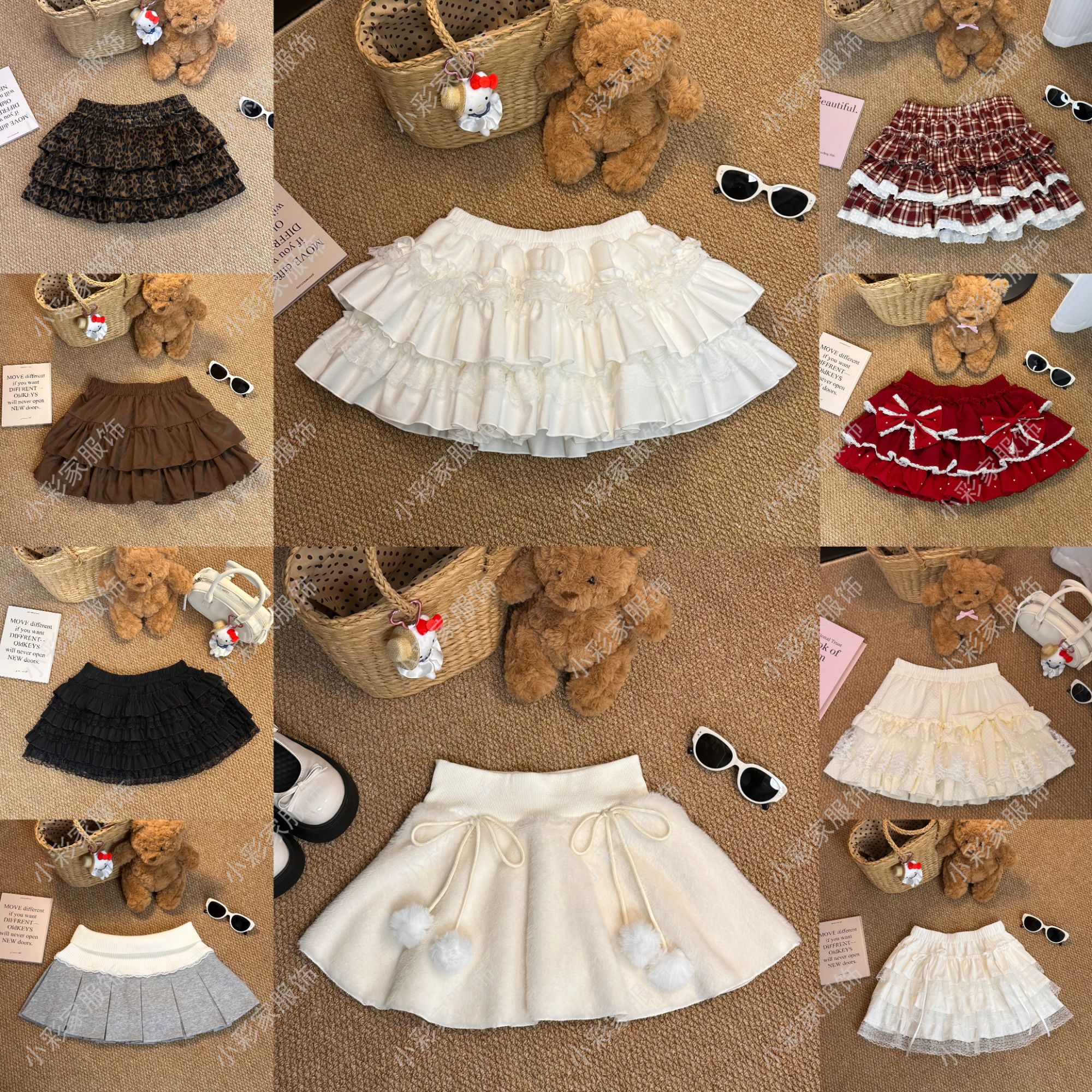 【459-550】秋冬季芭蕾风半身裙高腰显瘦显腿长短款lolita蛋糕裙