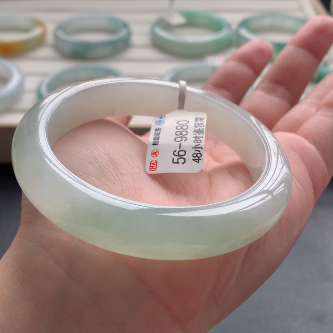 翡翠手镯未镶嵌6号-56.6