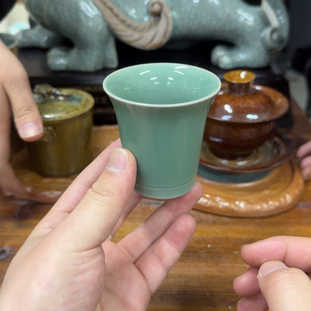 龙泉青瓷茶具微瑕9101