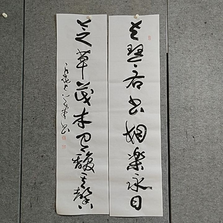 书法宋秉民。左琴右书相乐永日