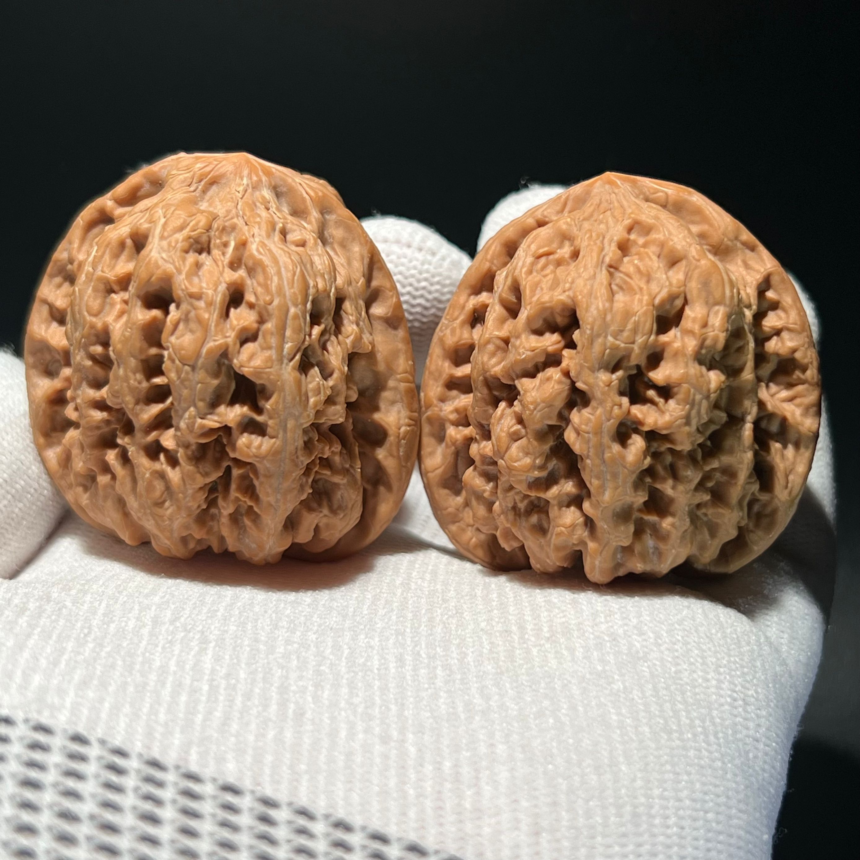 文玩核桃微修将军边43高45肚43精品对【41】