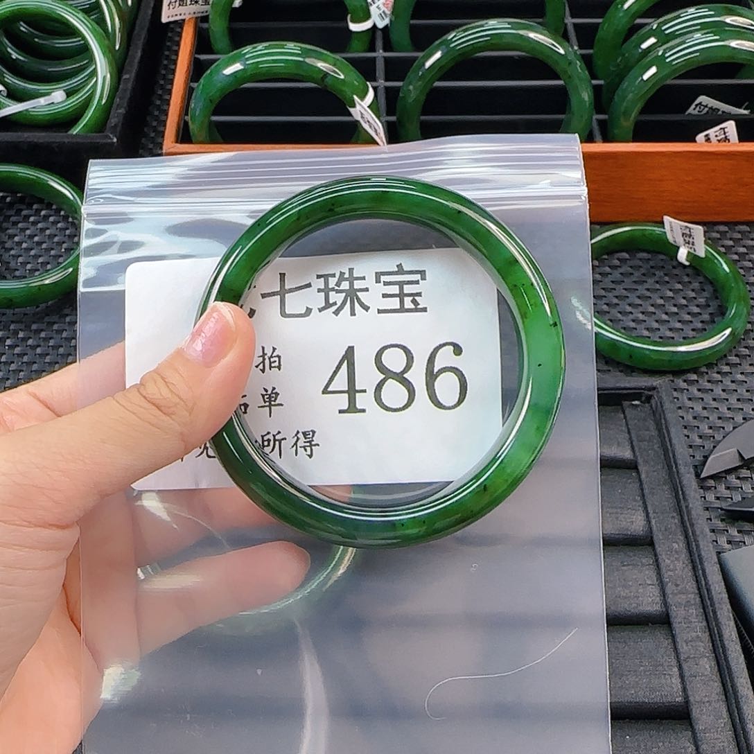 未镶嵌手镯和田玉手镯5859 486