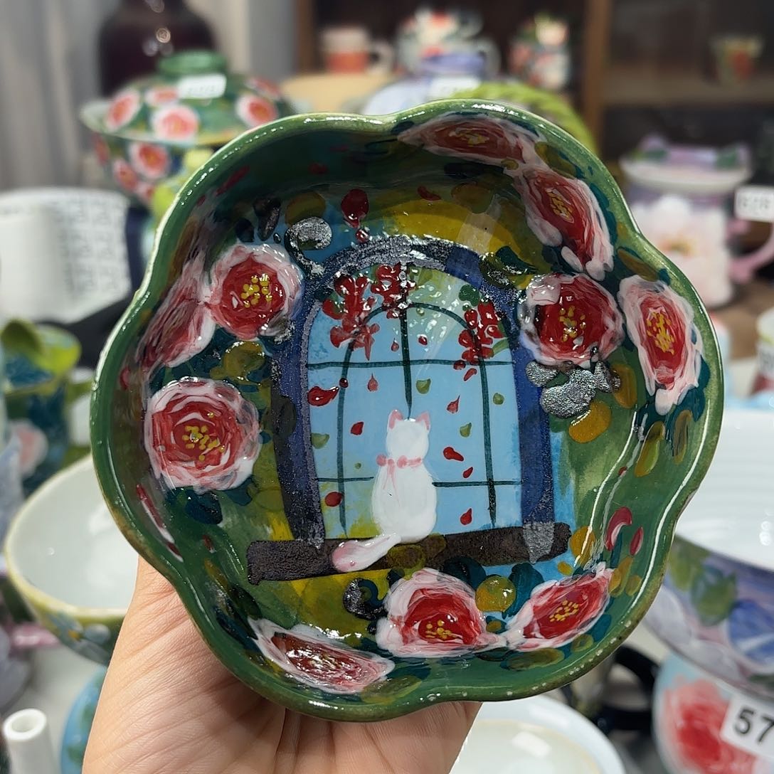 景德镇手绘高温釉下彩陶瓷茶具