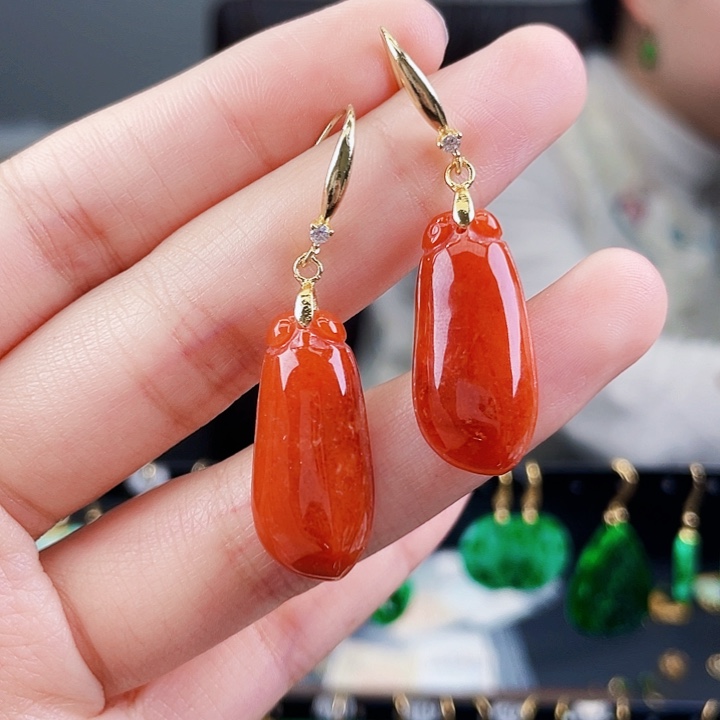 翡翠耳饰未镶嵌饰品