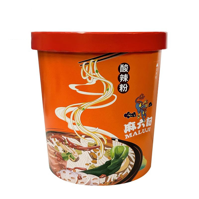 麻六记酸辣粉256g装红薯粉冲泡方便速食粉丝米线懒人食品夜宵桶装