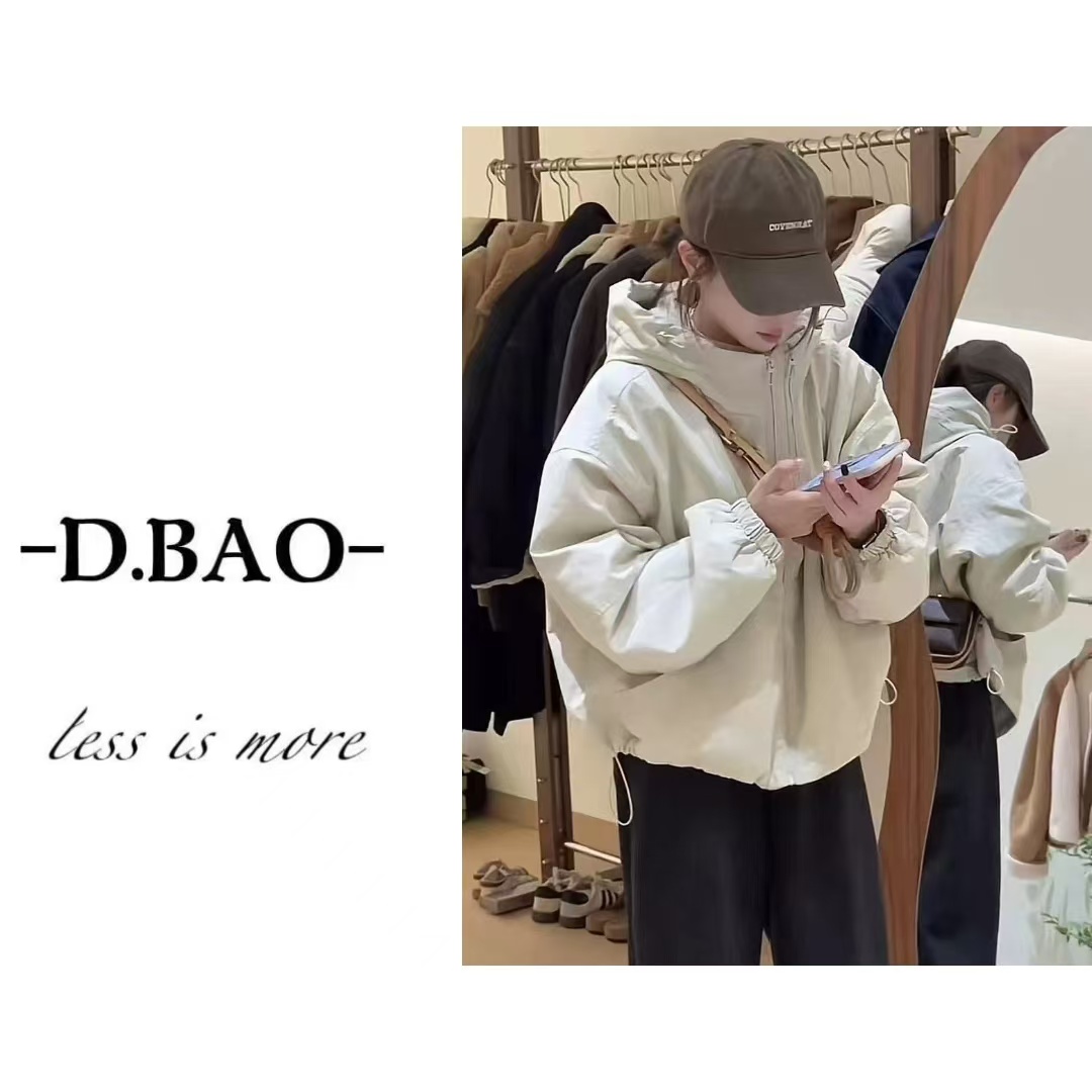 格格-设计感小众连帽纯色夹棉加厚冲锋衣外套 340号 614