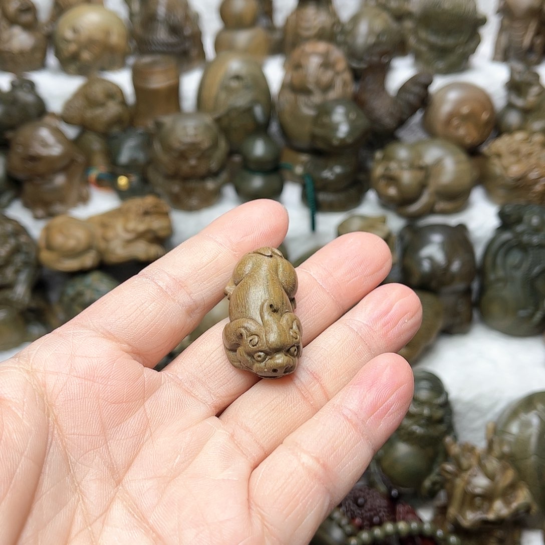 维腊木（绿檀）梦*雅貔貅棉线绳