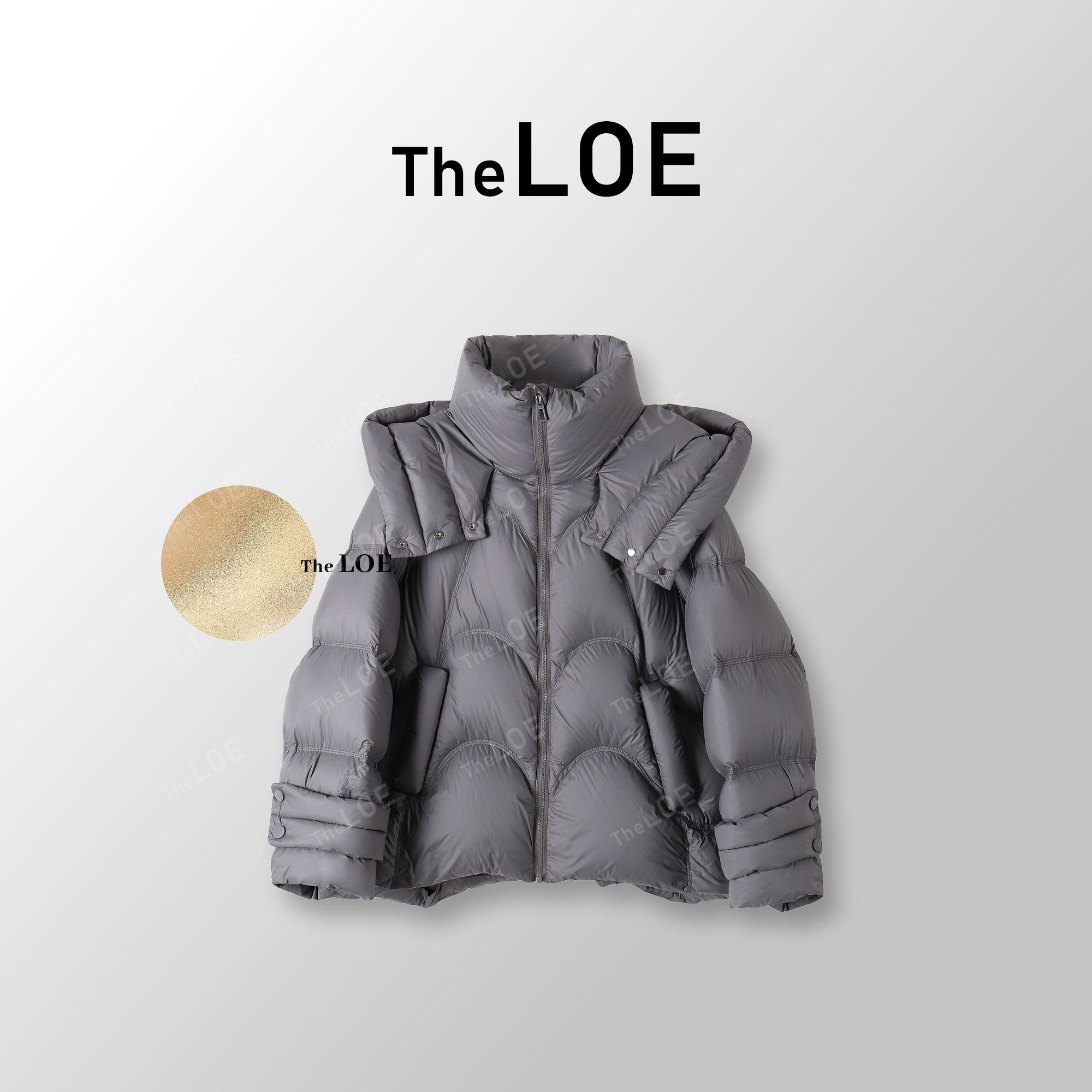 TheLOE/【朱古力灰】暖意绵绵90白鹅绒高密保暖鹅绒服#11.24Y-G3463