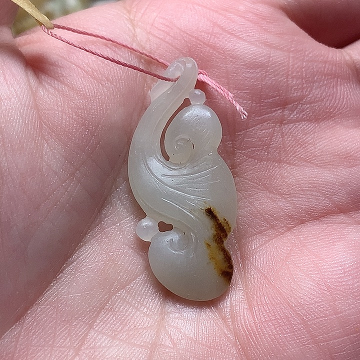 和田玉未镶嵌挂件和田玉如意吊坠