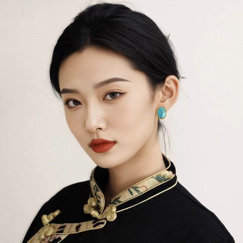 vintage中古 【东京的雨】 铜  女士 耳环 ZG0428