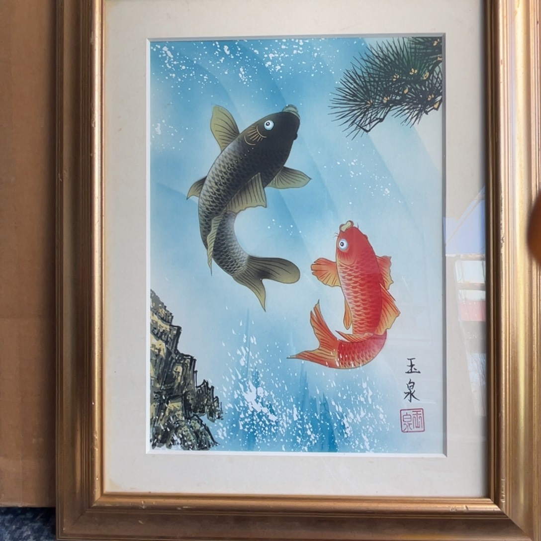中古字画作品有磕碰瑕疵拍下看