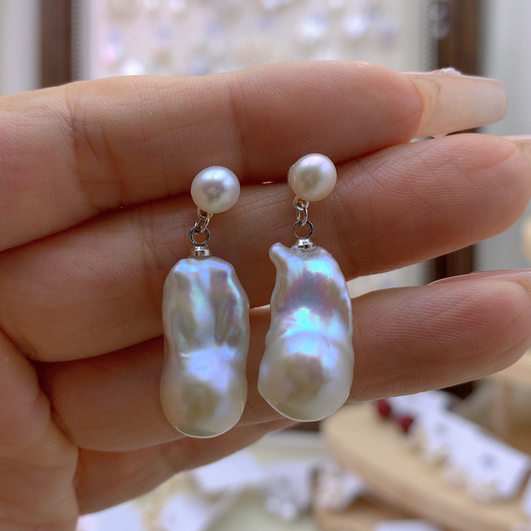 未镶嵌耳饰淡水珍珠