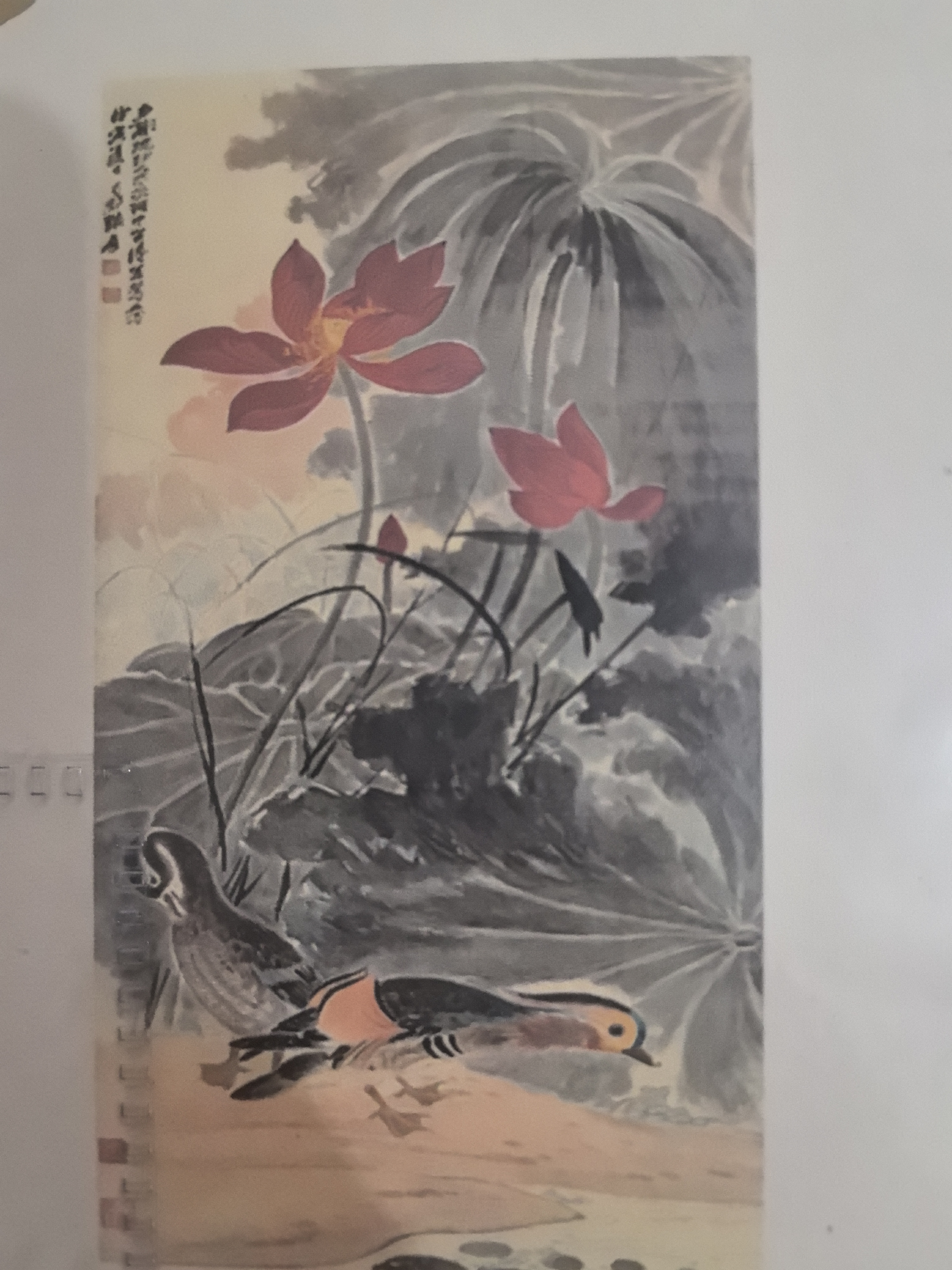 张花鸟装饰国画印刷