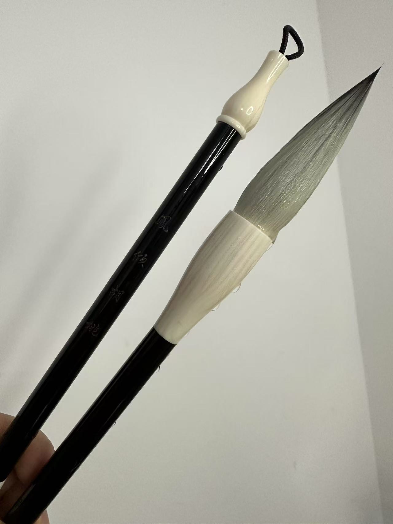 凤倾胡桃纯水貂毛加羊毛出峰6.5口径1.6偏柔大楷对联专用作品毛笔