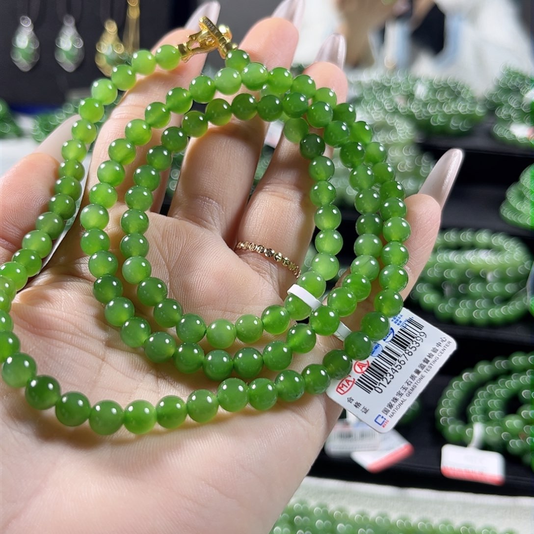 和田玉（碧玉）手链未镶嵌6