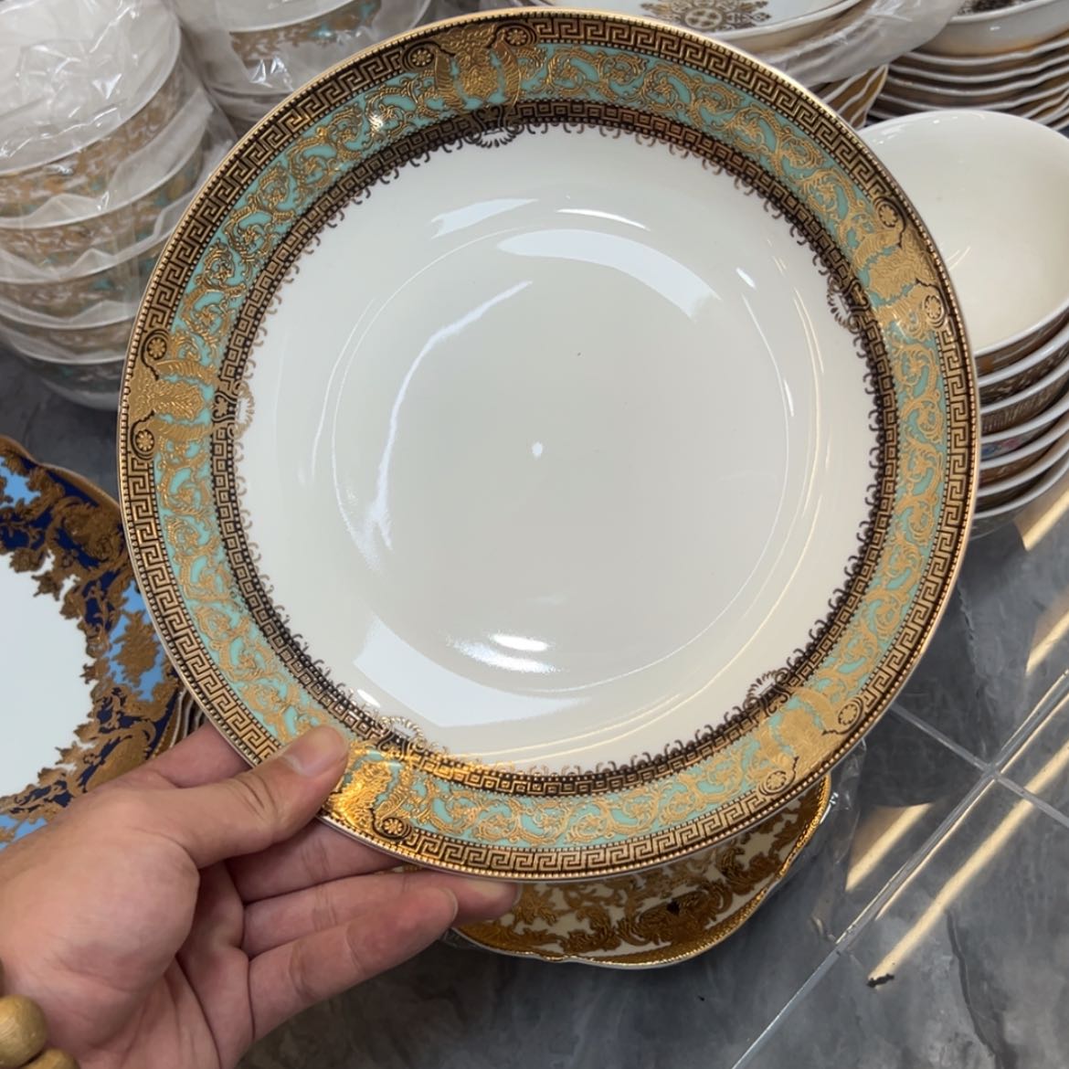 【闪购商品】瓷片9寸深菜盘两个一单福利价