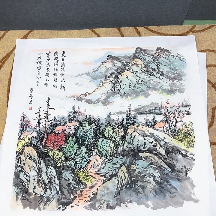 国画四尺斗方慧智