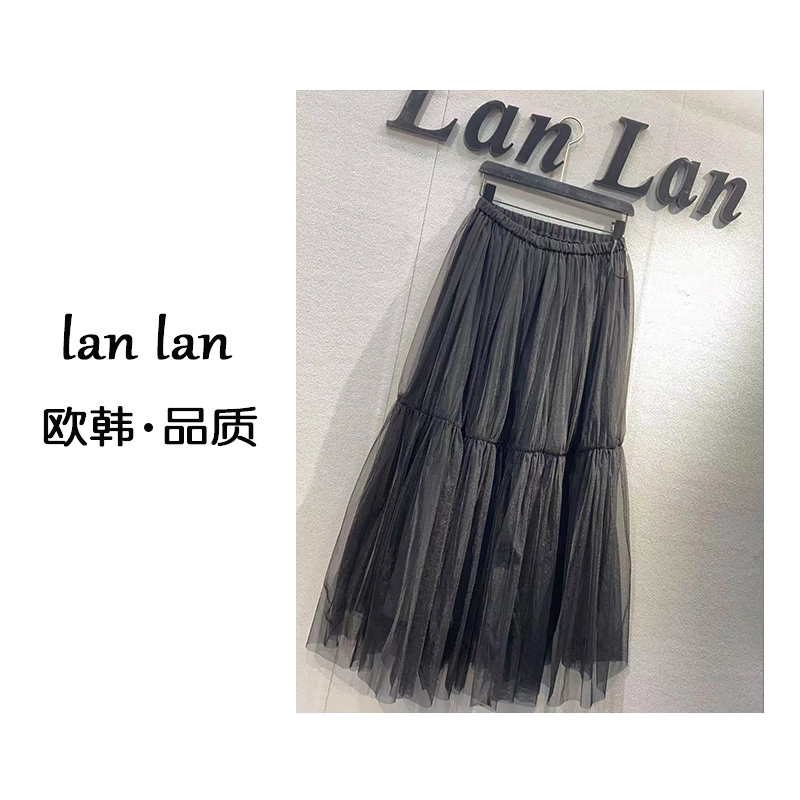 lanlan-春上新【百搭纱裙】高货韩版小众显瘦神裙百搭短裙女