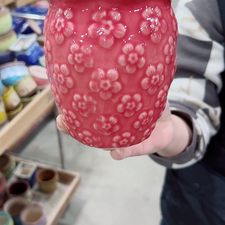 有孔.凑满10元发货多肉陶瓷花盆！