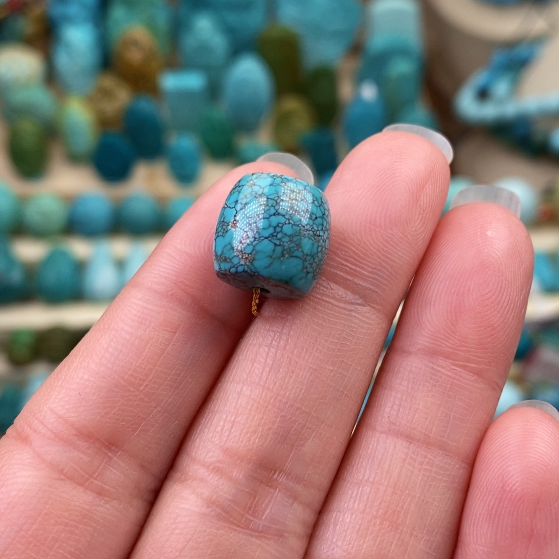 绿松石珠宝奇石未镶嵌12mm