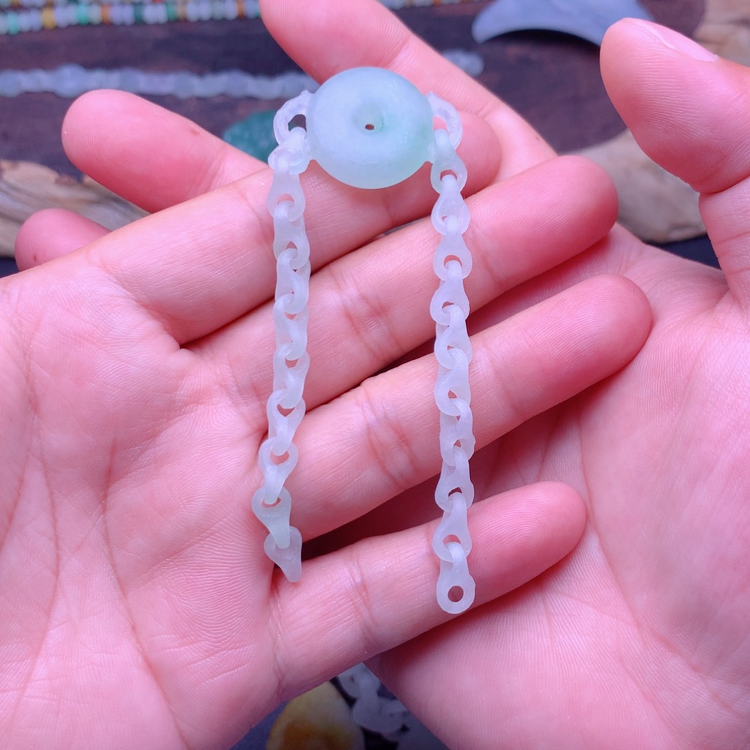 定制翡翠未镶嵌黄*沿手链