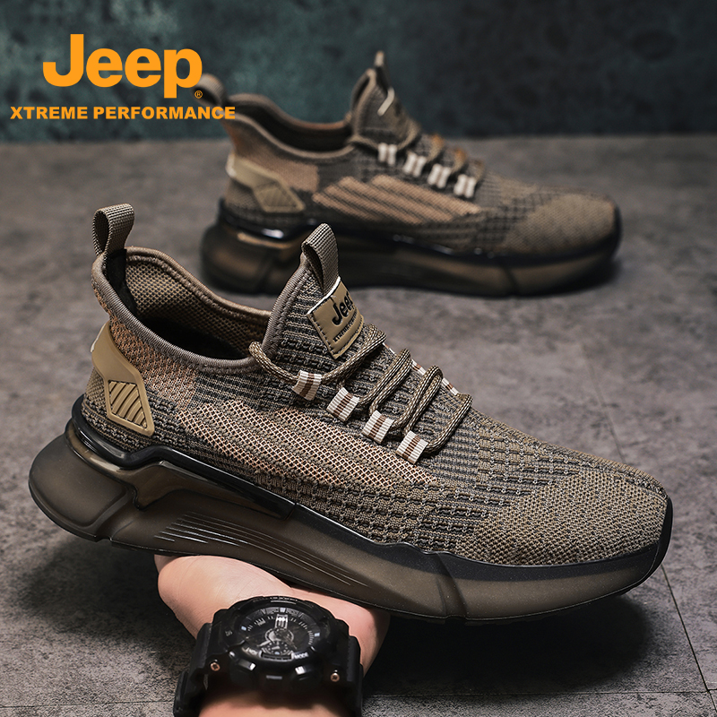 JEEP/吉普秋冬新款男鞋百搭休闲男鞋爸爸爆米花底轻弹跑步运动鞋