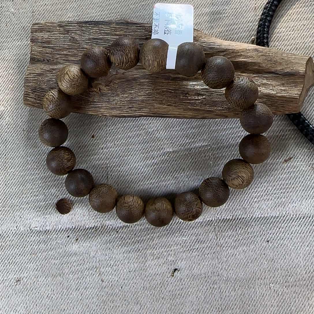 沉香碎屑沉香勾丝➕张勺子母树10圆珠单圈8克