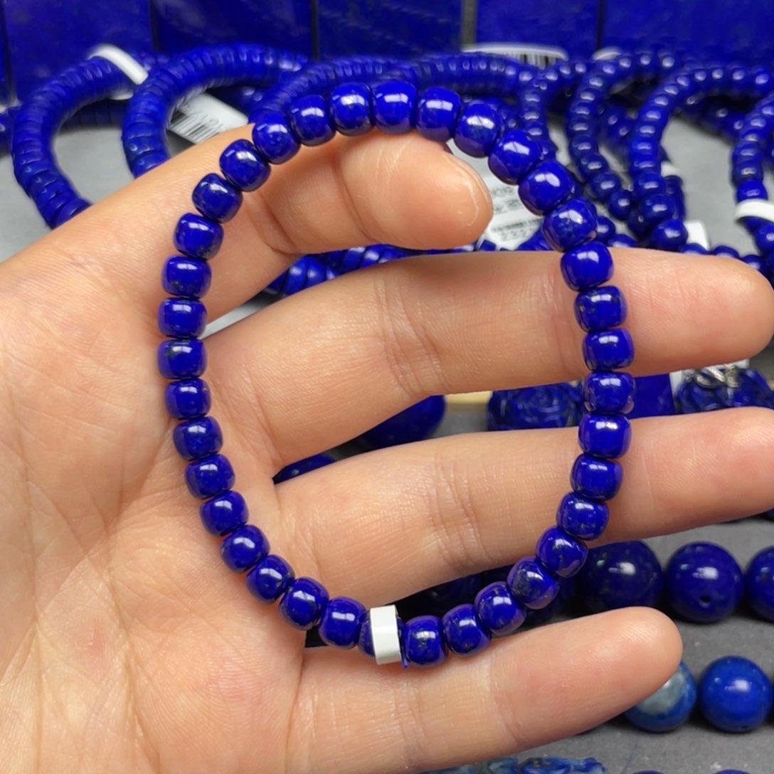 青金石未镶嵌手串6+*️**