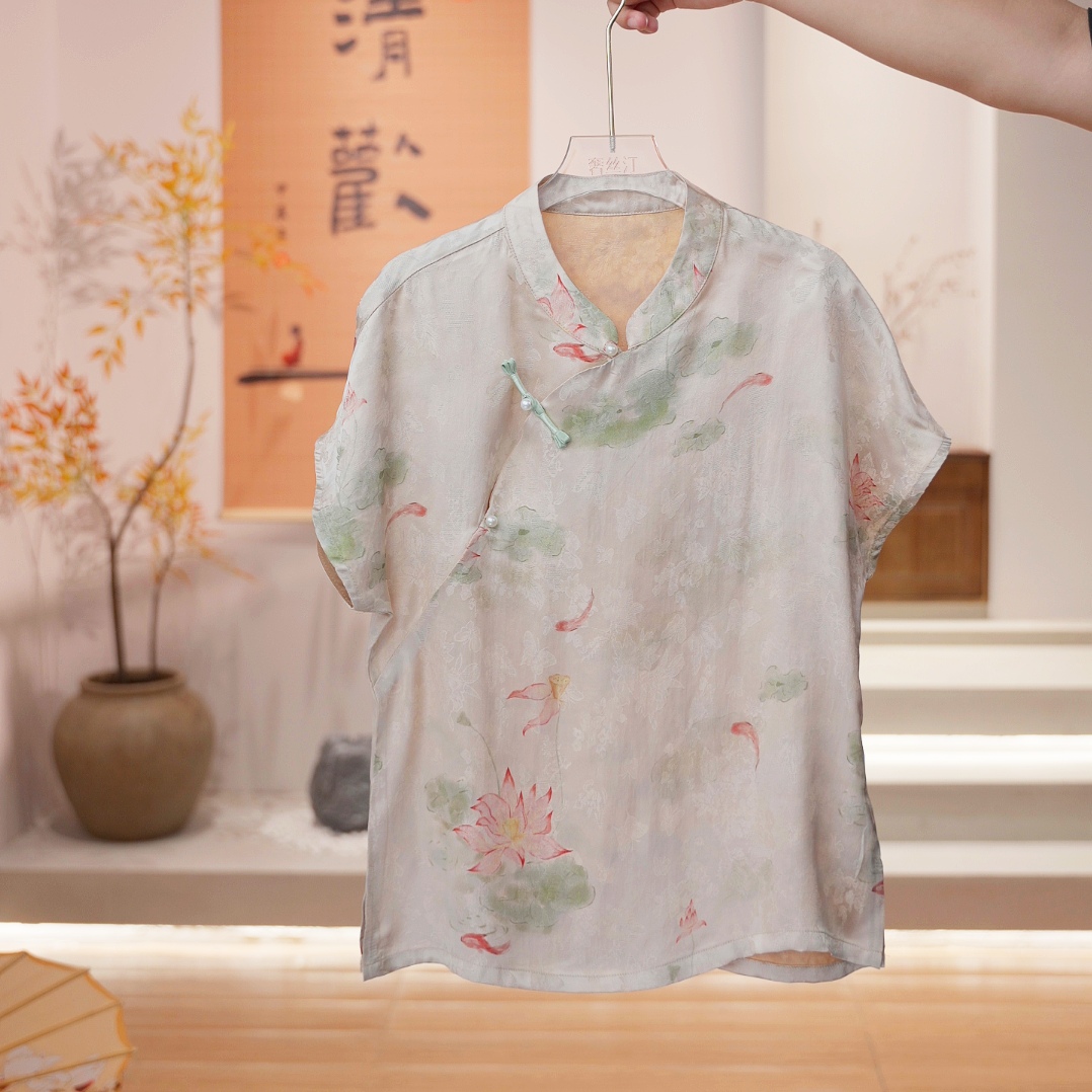 爱莲说｜新中式国风时尚百搭重磅上衣小衫-5341