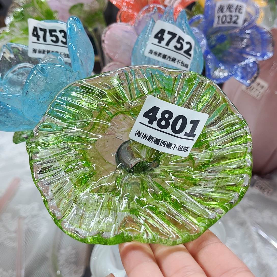 荷花叶4801 家悦美居琉璃摆件