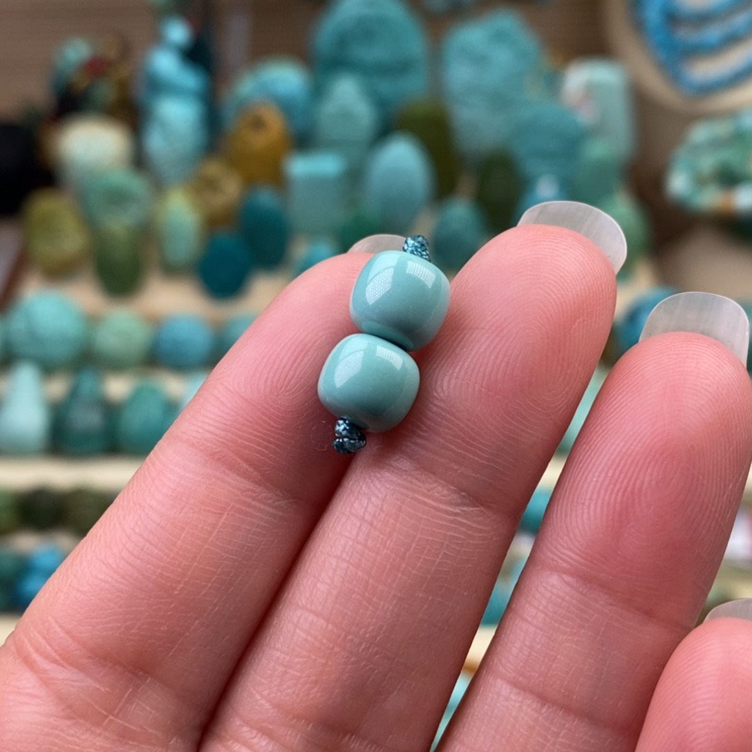 未镶嵌绿松石珠宝奇石7.2mm