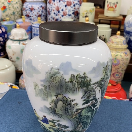 瓷片陶瓷茶叶罐密封罐