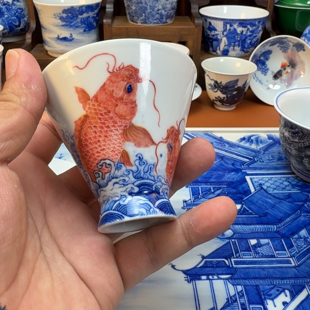 ****喵杯子陶景德镇全手工手绘陶瓷