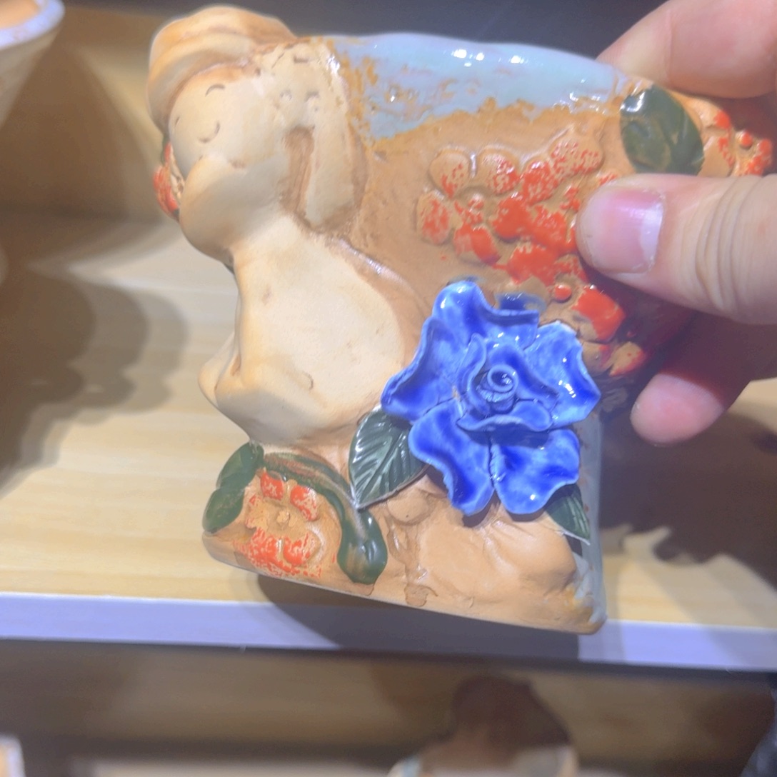 紫砂花盆瑕疵瑕疵