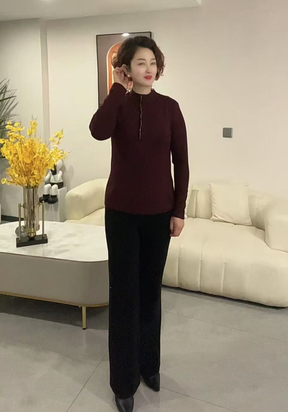 2025加厚绒打底衫750